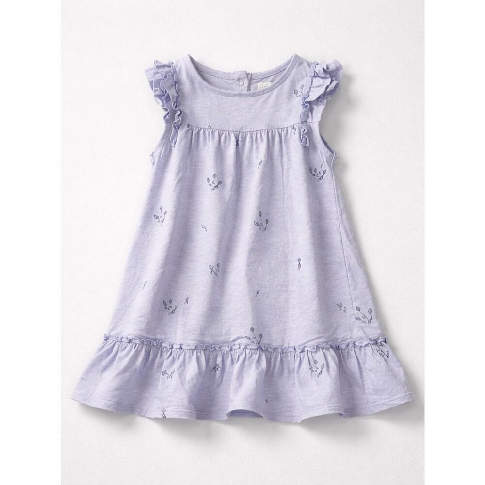 Ettie H purple ruffle sleeve dress with kite print size 2T